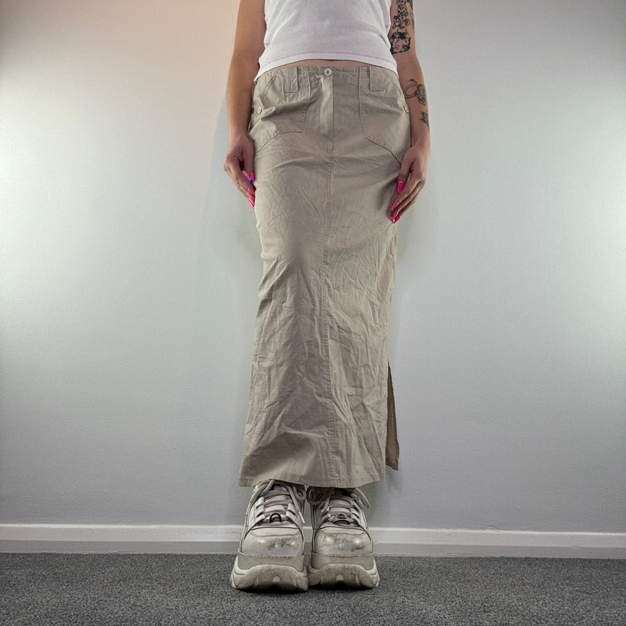 Y2K cargo maxi skirt