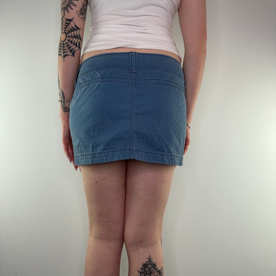 Y2K low rise cargo mini skirt