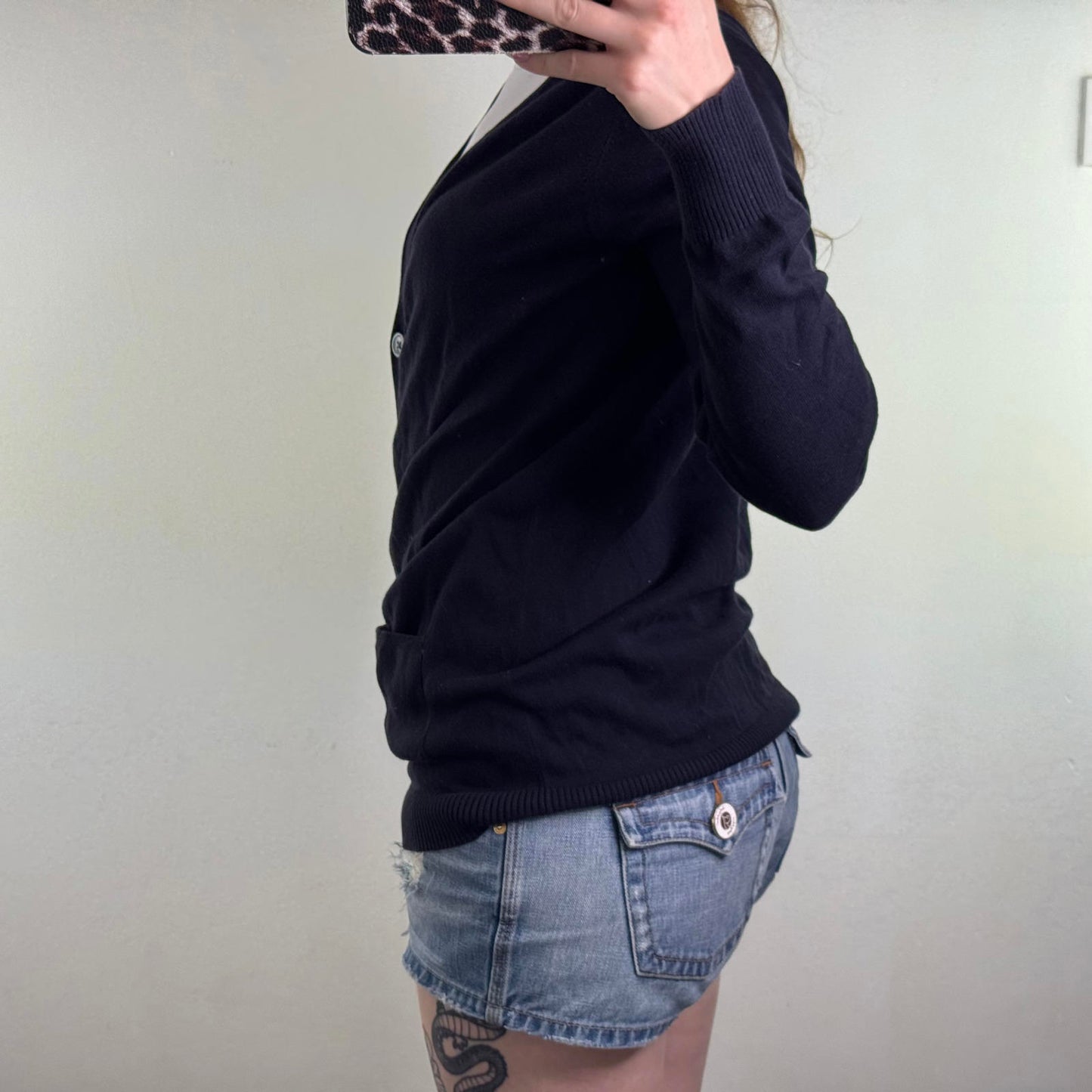 Ralph Lauren Polo Jeans Co button up cardigan V neck thin knit long sleeve