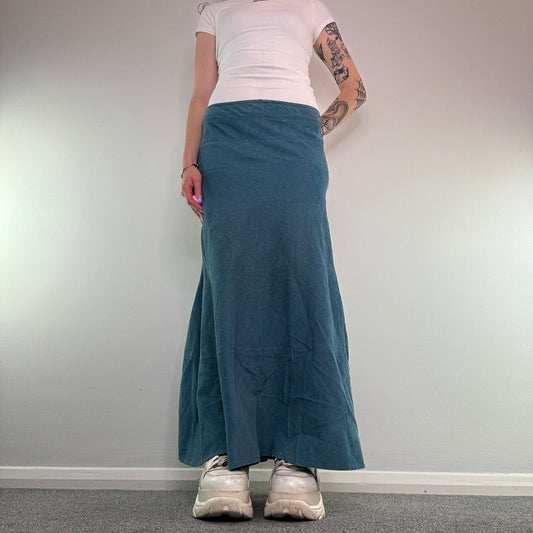 Y2K corduroy maxi skirt