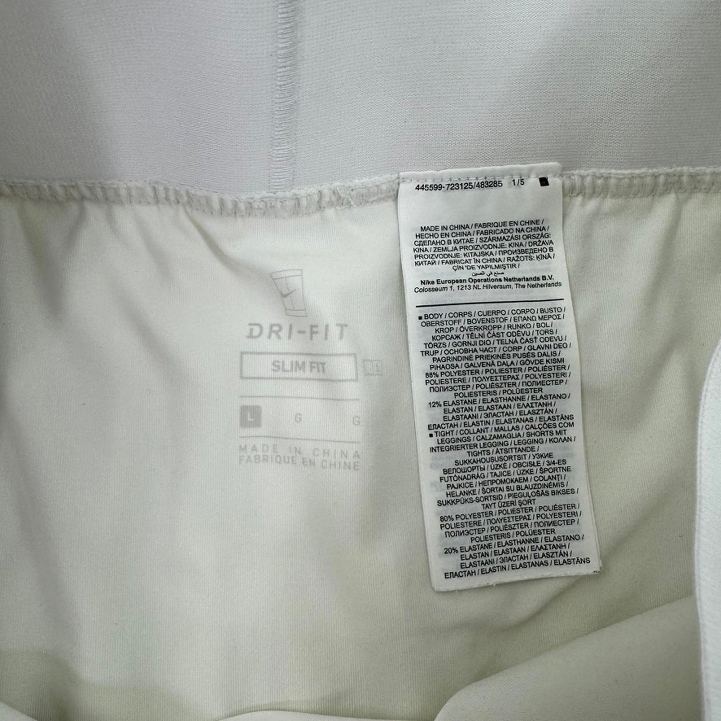 Nike skort pleated built in shorts skirt stretchy flowy tennis sporty white