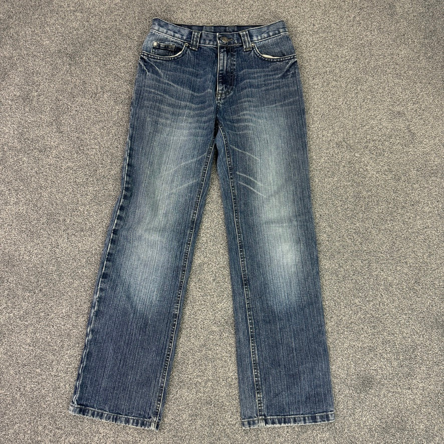 Y2K vintage Union Jack straight leg faded denim jeans