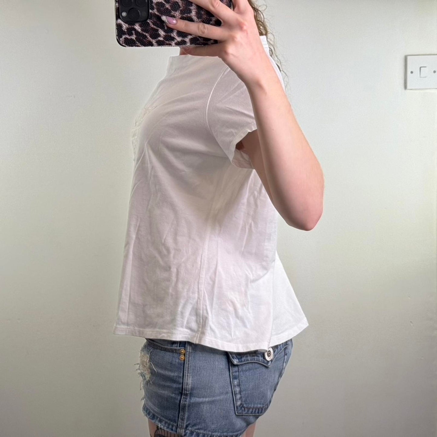 Y2K vintage Union Jack rhinestone t shirt top plus size embroidered