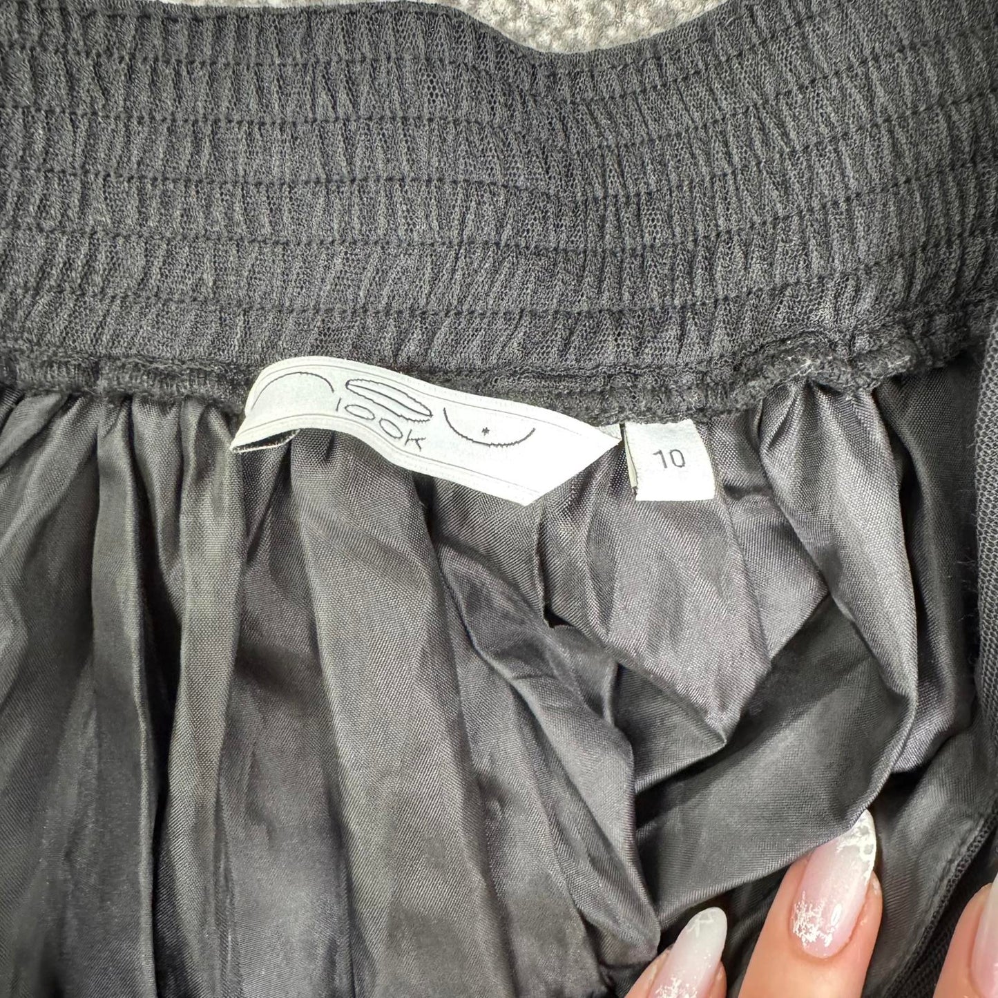 Y2K vintage New Look mesh overlay mini skirt a line double layered black tutu