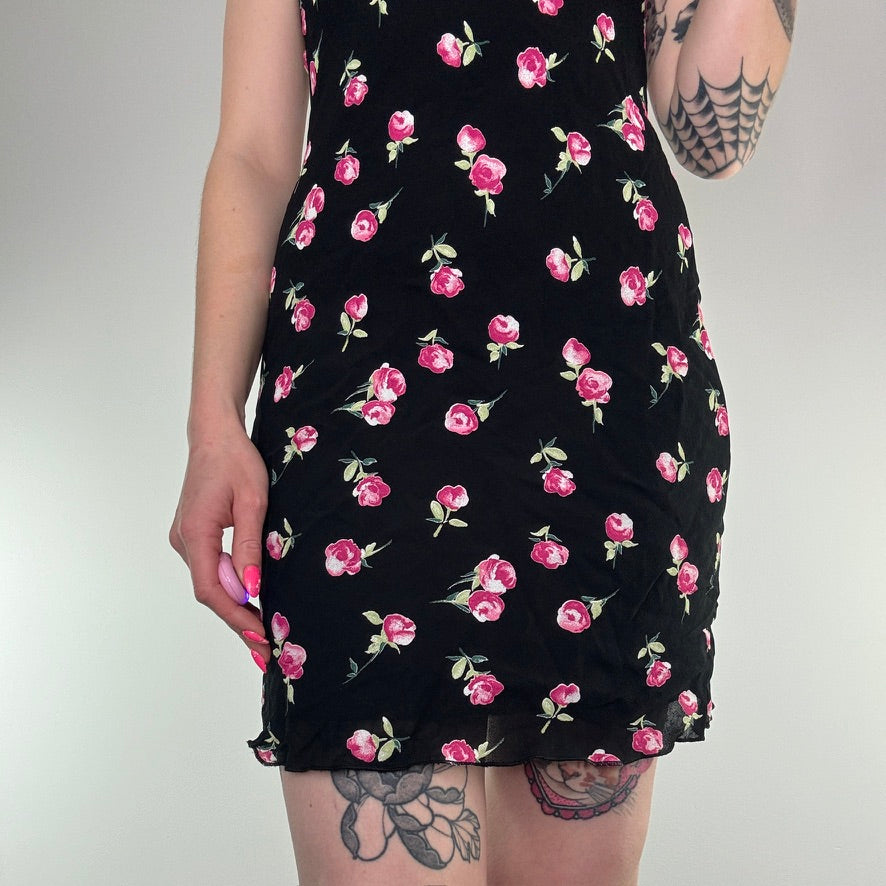 Y2K Bay rose floral mini dress