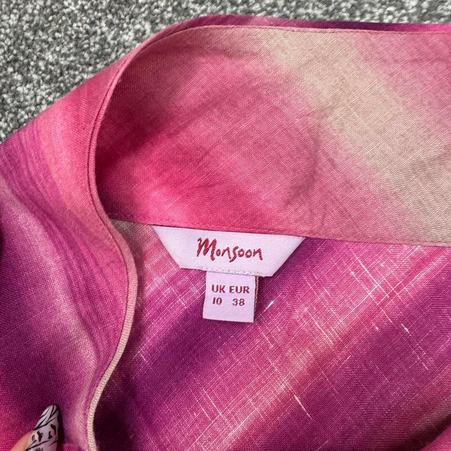 Y2K vintage 100% linen stripe midi skirt a line knee length floral embroidered