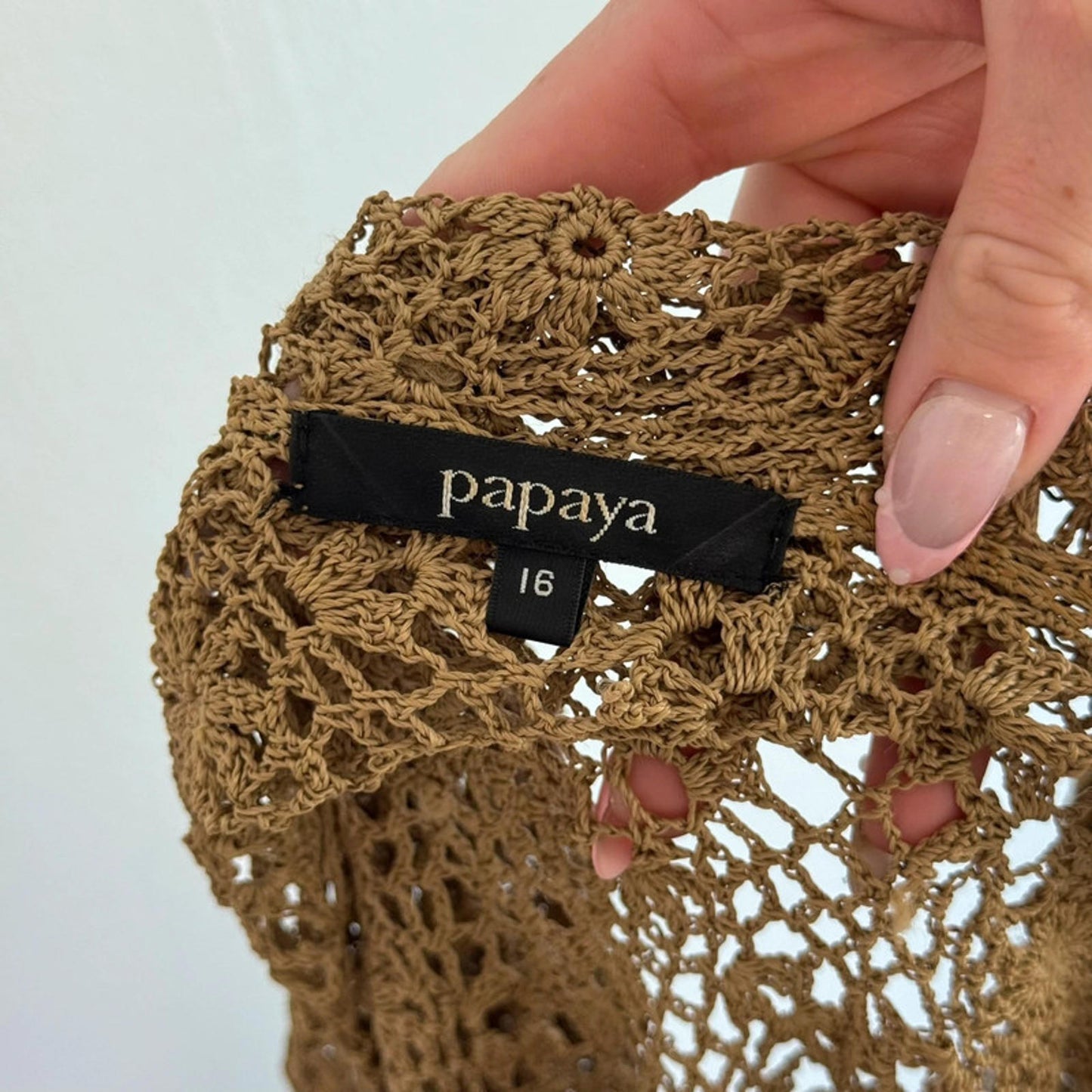 Y2K vintage crochet floral long sleeve cardigan boho tie bow front sheer summer