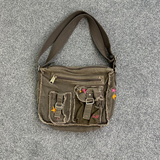 Y2K star cargo buckle side bag