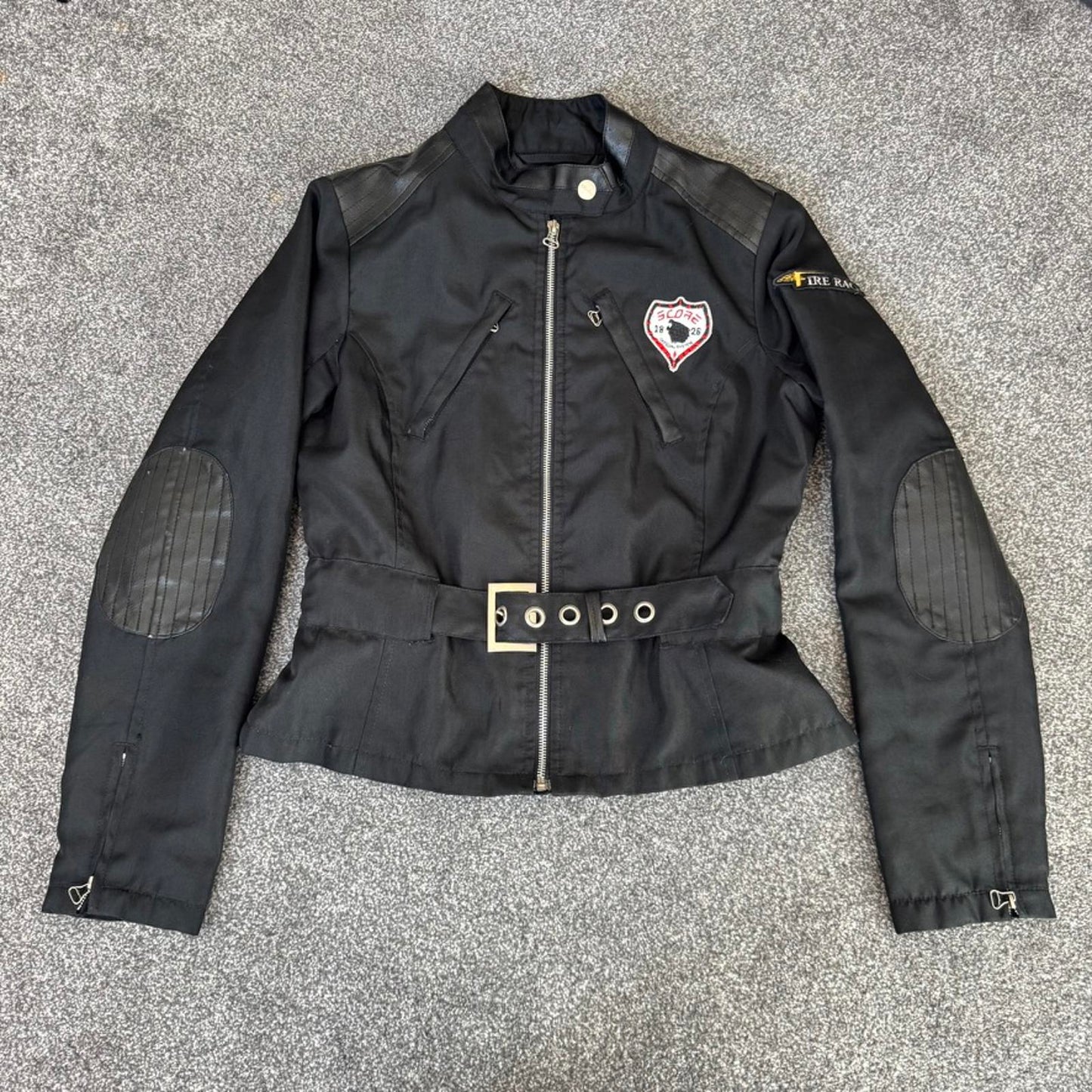 Y2K vintage archive fitted biker jacket
