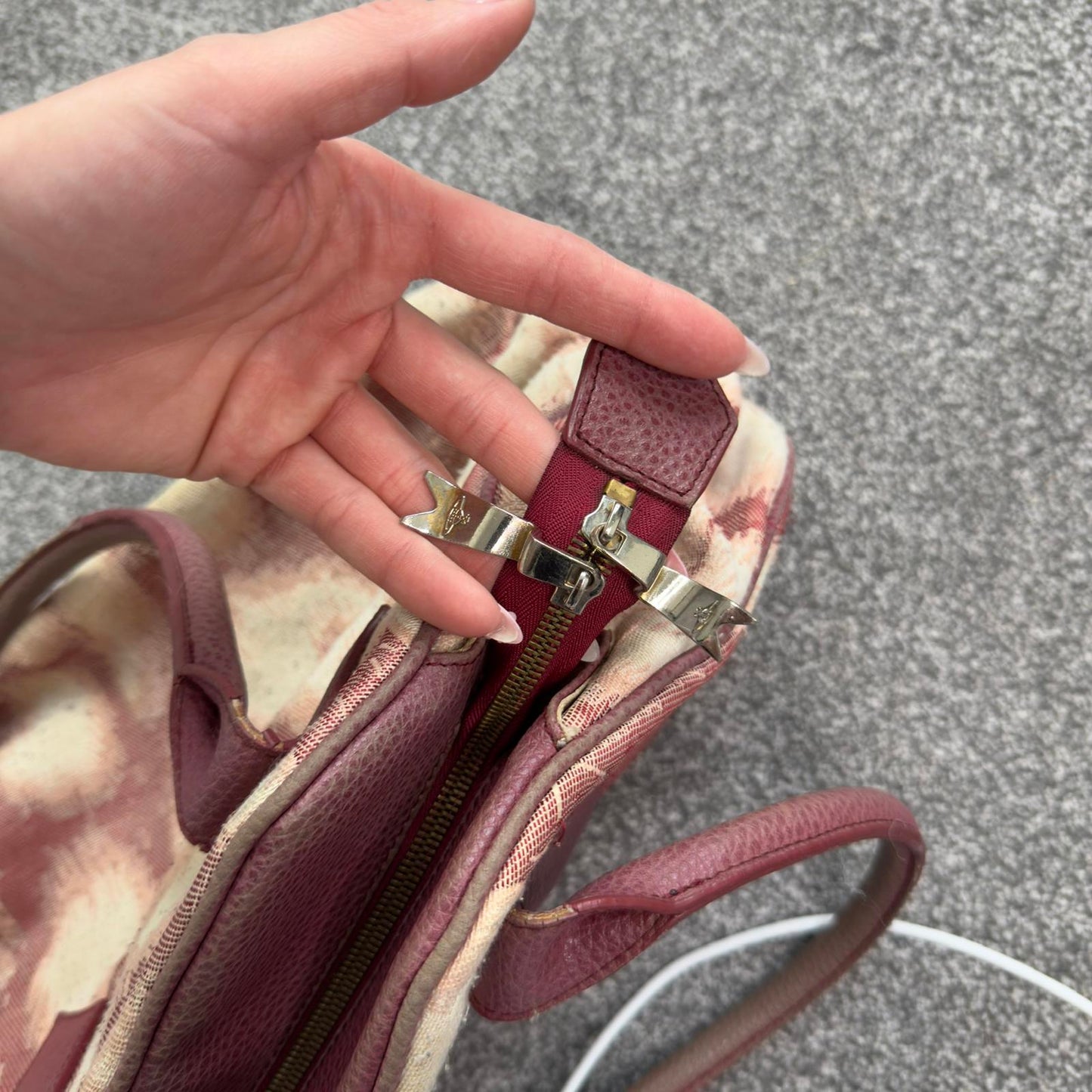 Vintage Vivienne Westwood Yasmine bowling handbag St Tropez cloth leopard print