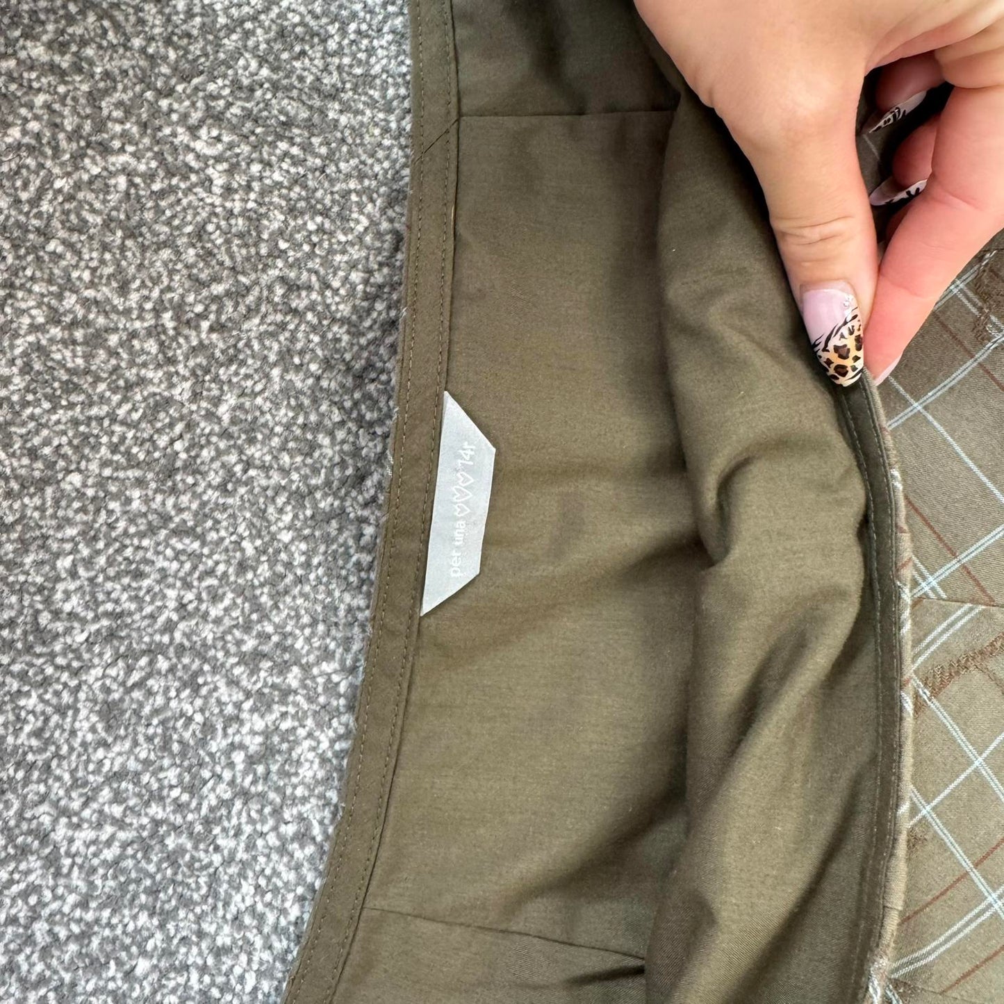 Y2K vintage tartan floral embroidered maxi skirt a line flowy fit double hemline