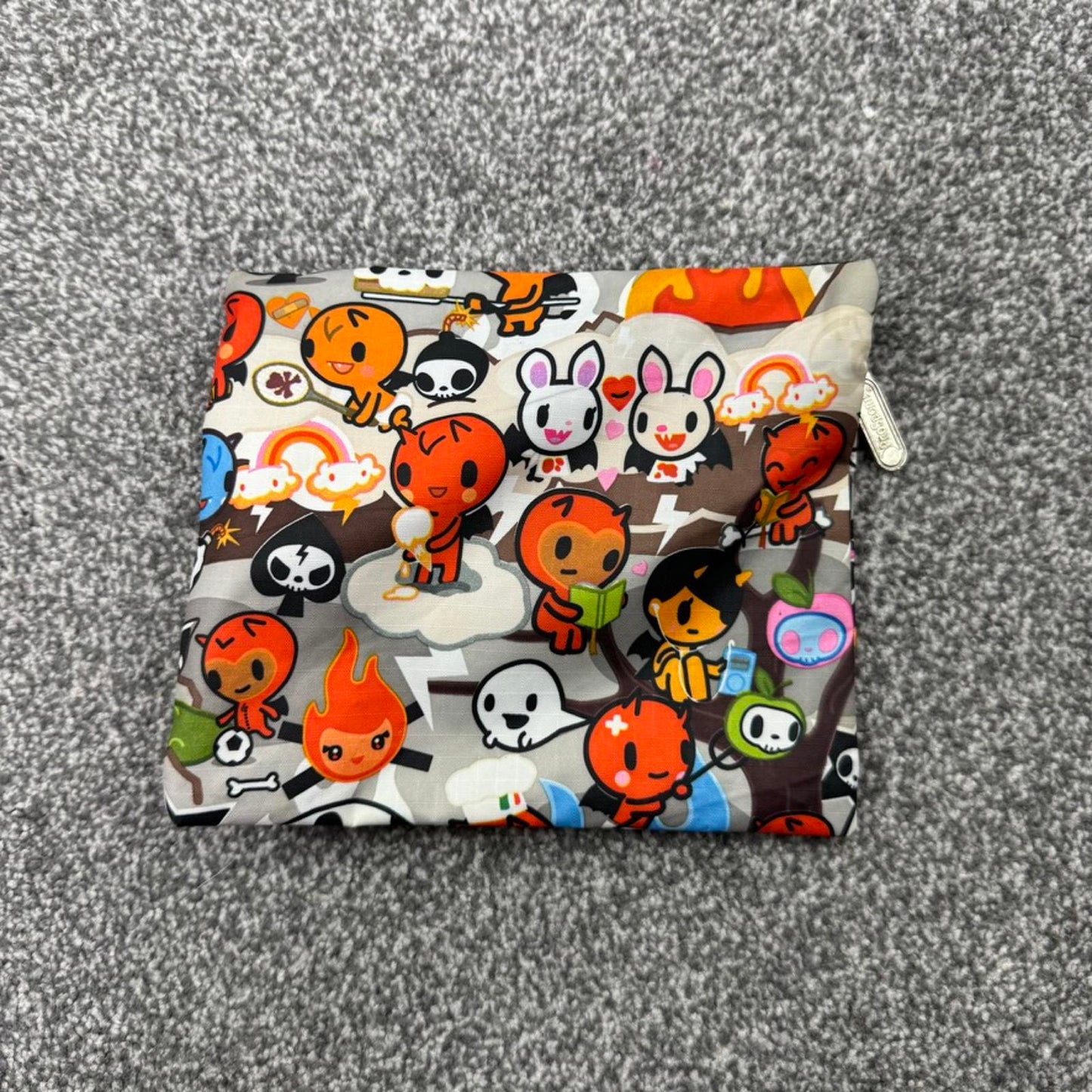 Y2K vintage ProSports graphic cartoon mini small zip pouch case makeup bag