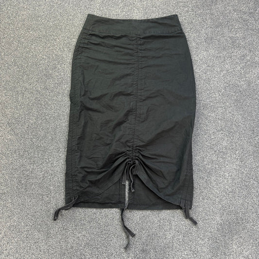 Y2K cargo ruched midi skirt