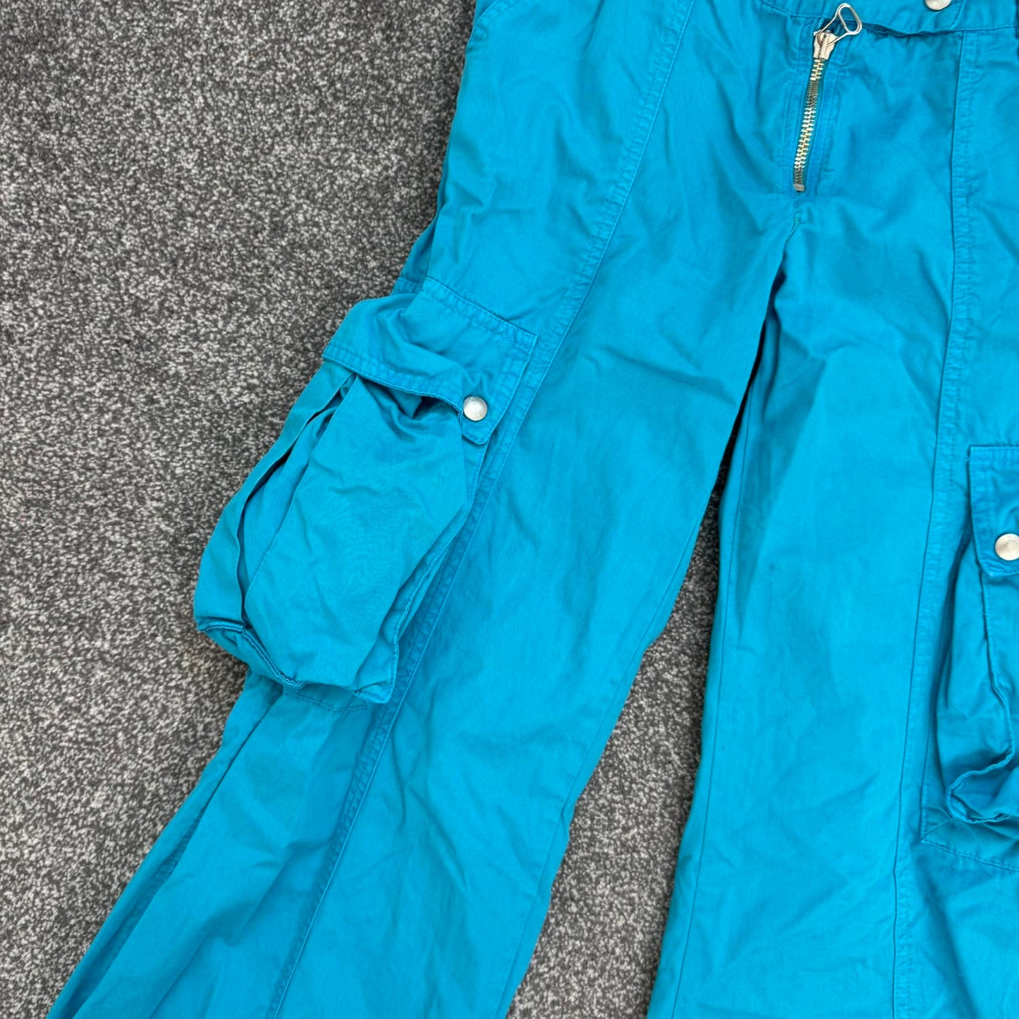 Y2K vintage low rise baggy cargo trousers utility parachute oversized