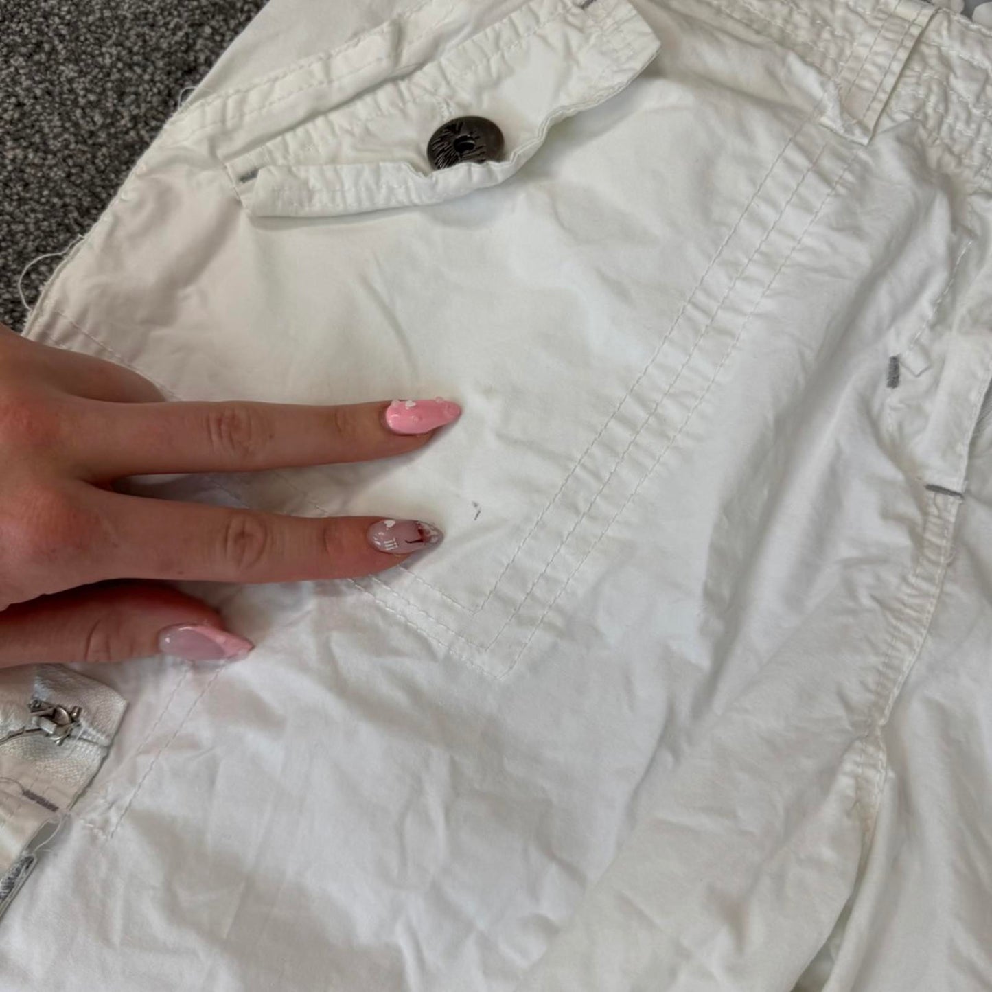 Y2K vintage low rise baggy cargo trousers combat trousers lightweight summer