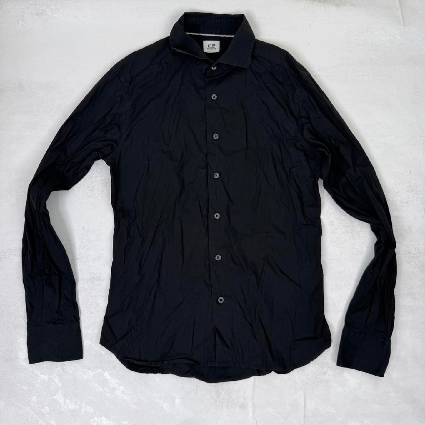 C.P. Company long sleeve shirt button up black tailored work formal