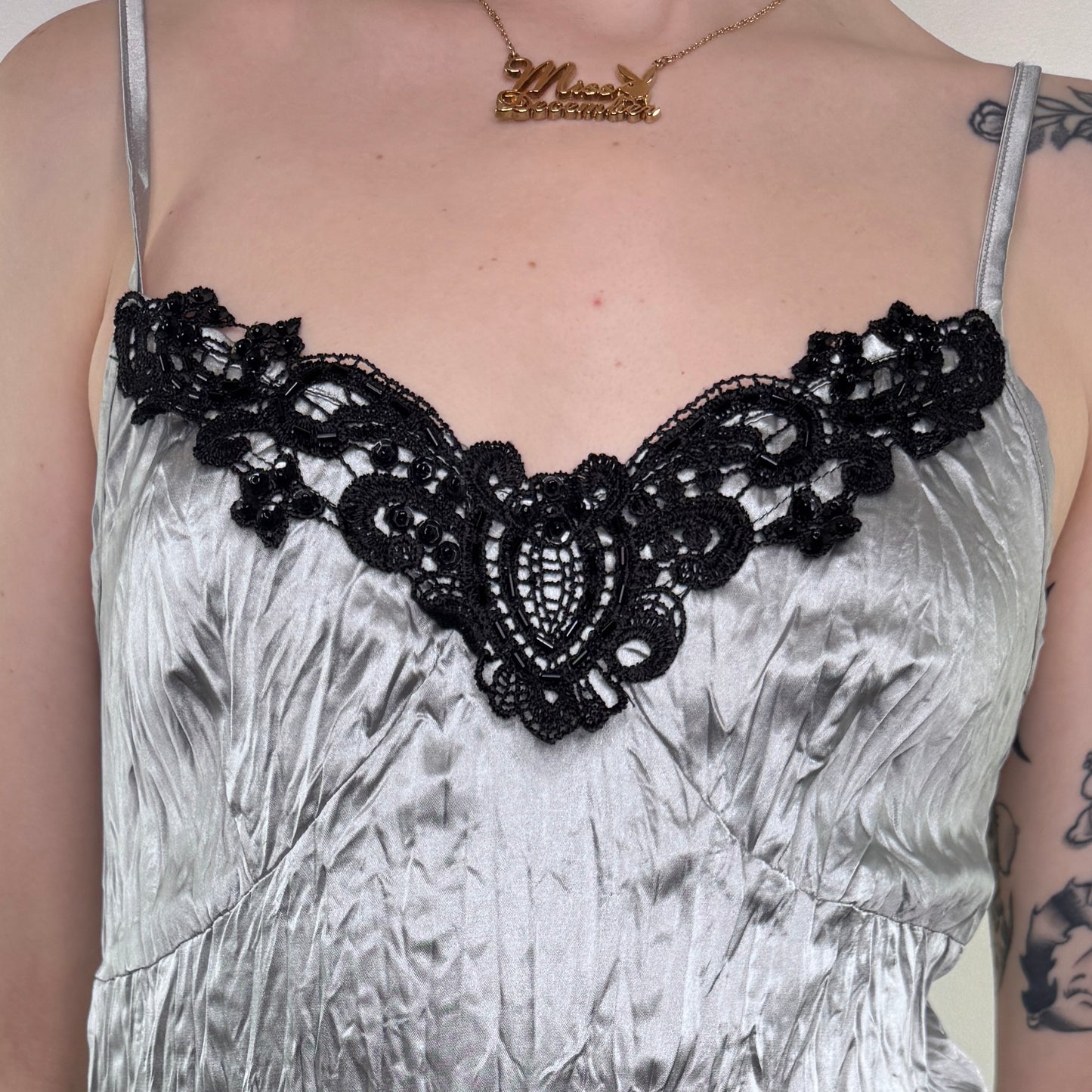 Y2K vintage Bay crinkle satin cami top