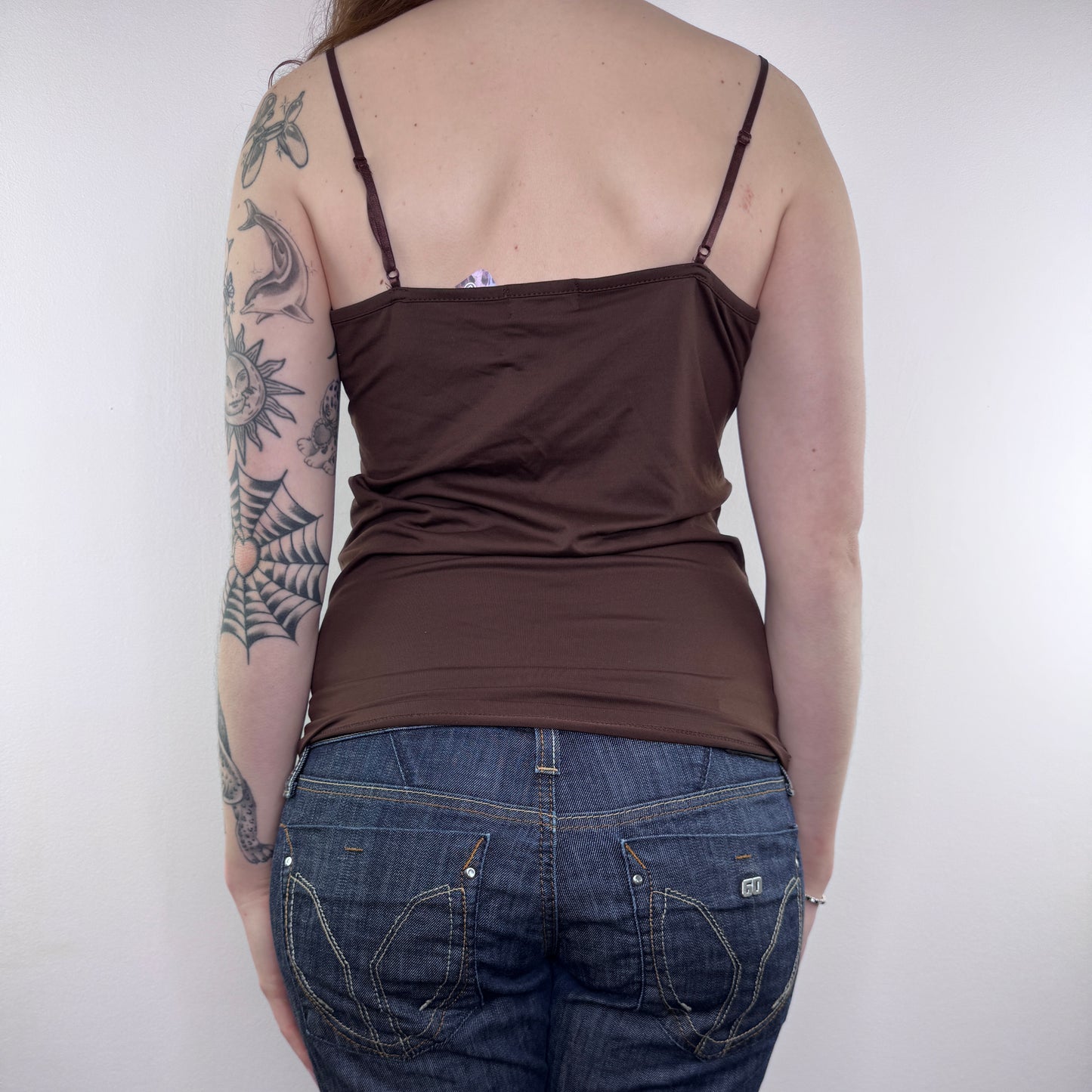 Y2K vintage slinky floral cami top