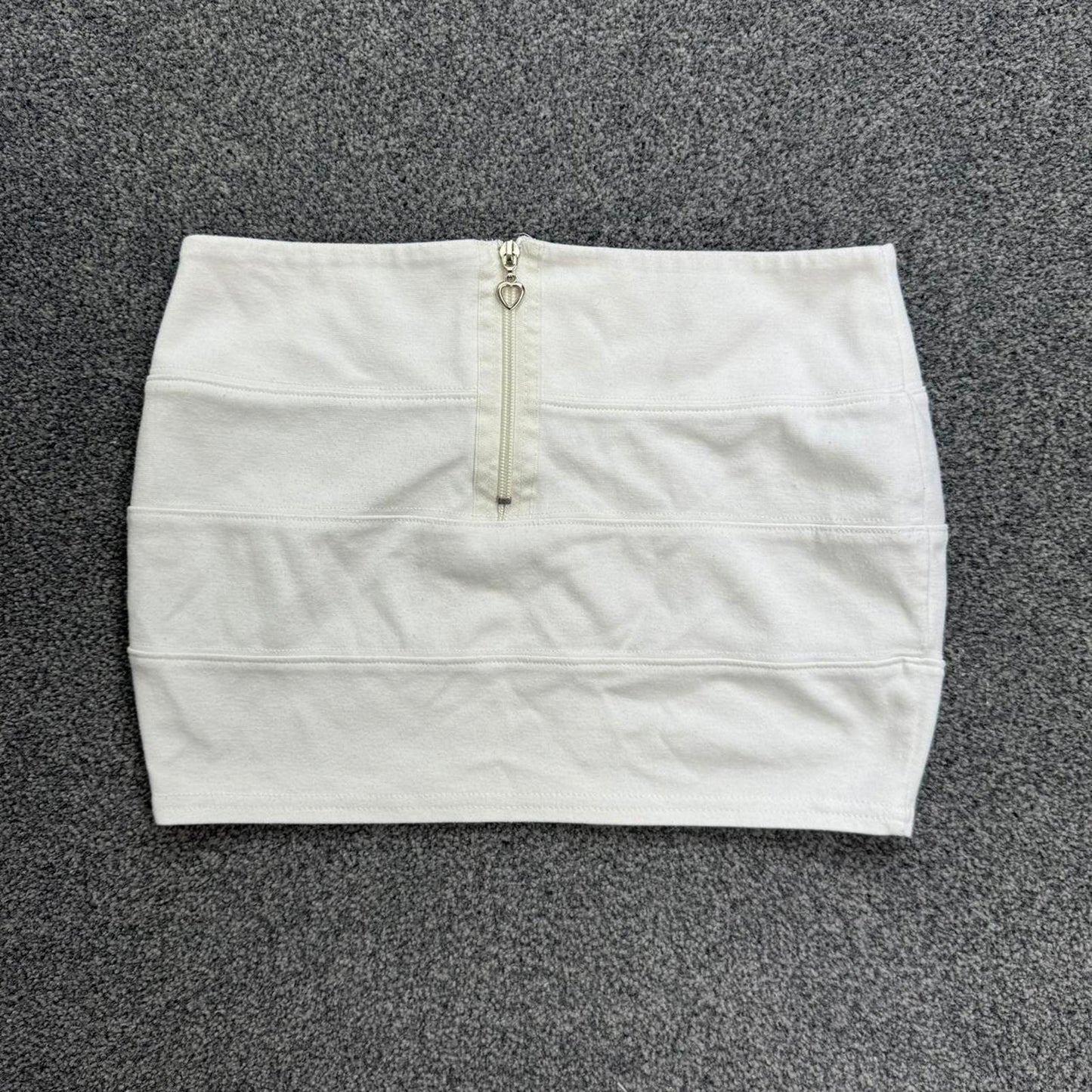 Y2K vintage low rise bandage stretchy mini skirt bodycon heart zipper micro