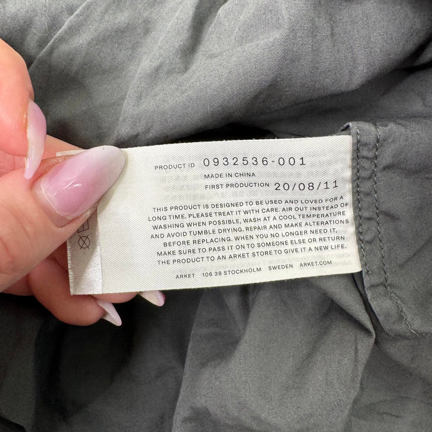 ARKET Smock Waist Poplin Blouse long sleeve shirt v neck button up RRP £69