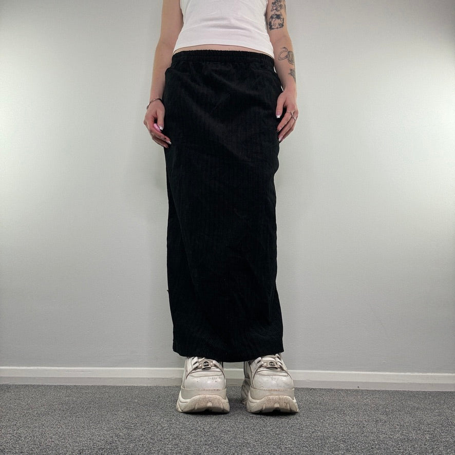 Y2K corduroy maxi skirt