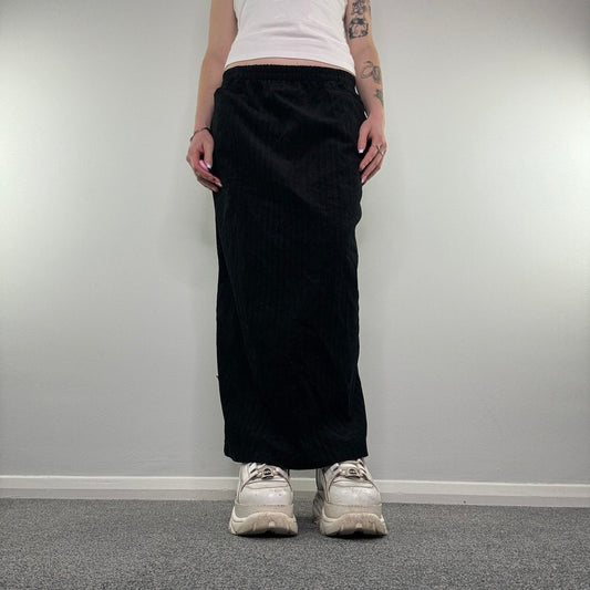 Y2K corduroy maxi skirt