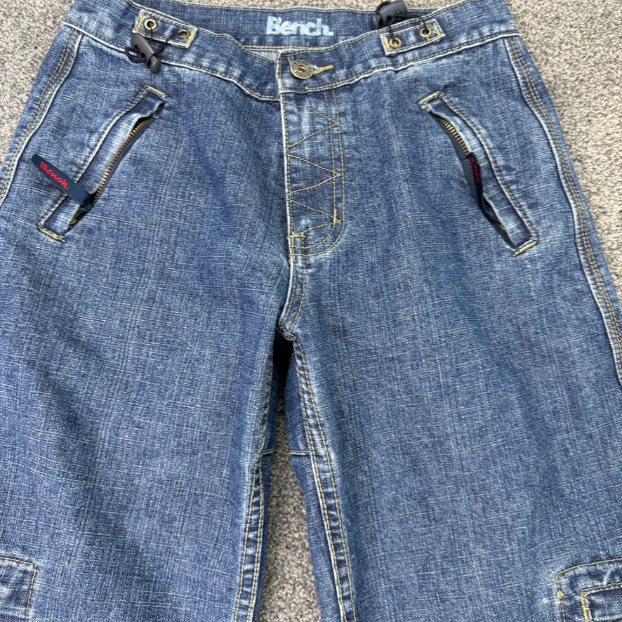 Y2K Bench denim cargo baggy jeans