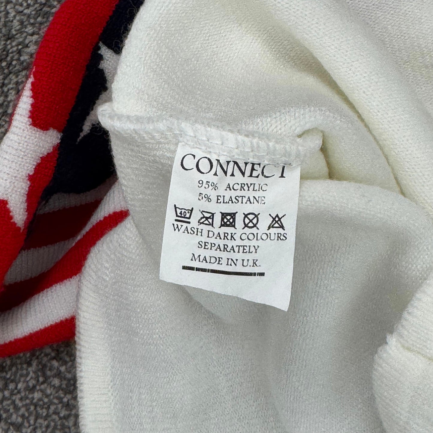 Y2K vintage USA zip up hoodie America star stripe knitted knit blue red white