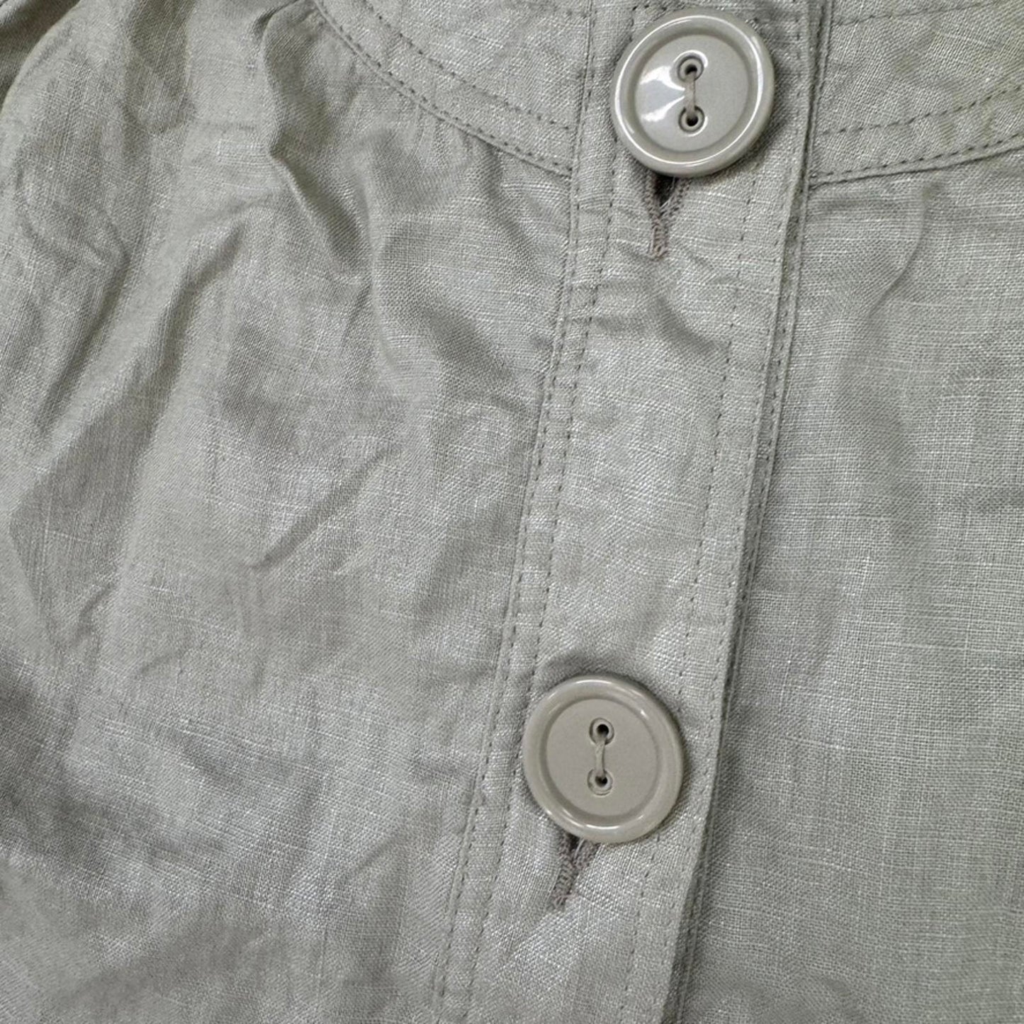 Y2K vintage 100% pure linen lightweight button up jacket short length 3/4 sleeve