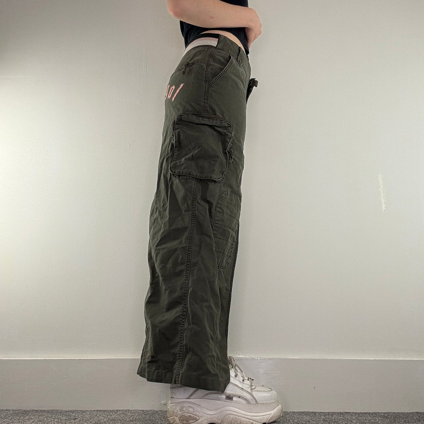 Y2K vintage Miss Sixty Killah cargo maxi skirt spell out