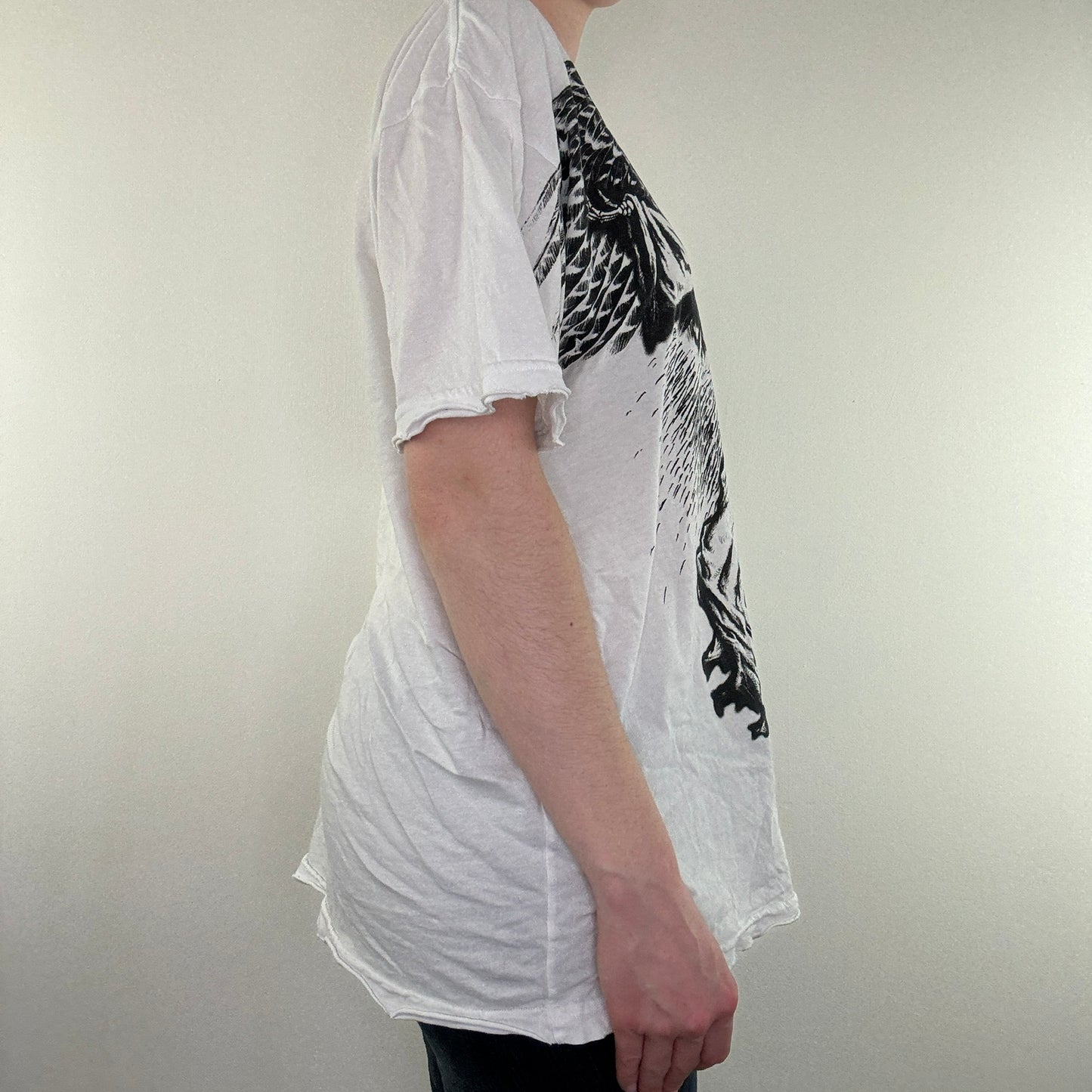 Y2K vintage Affliction graphic print white t shirt top