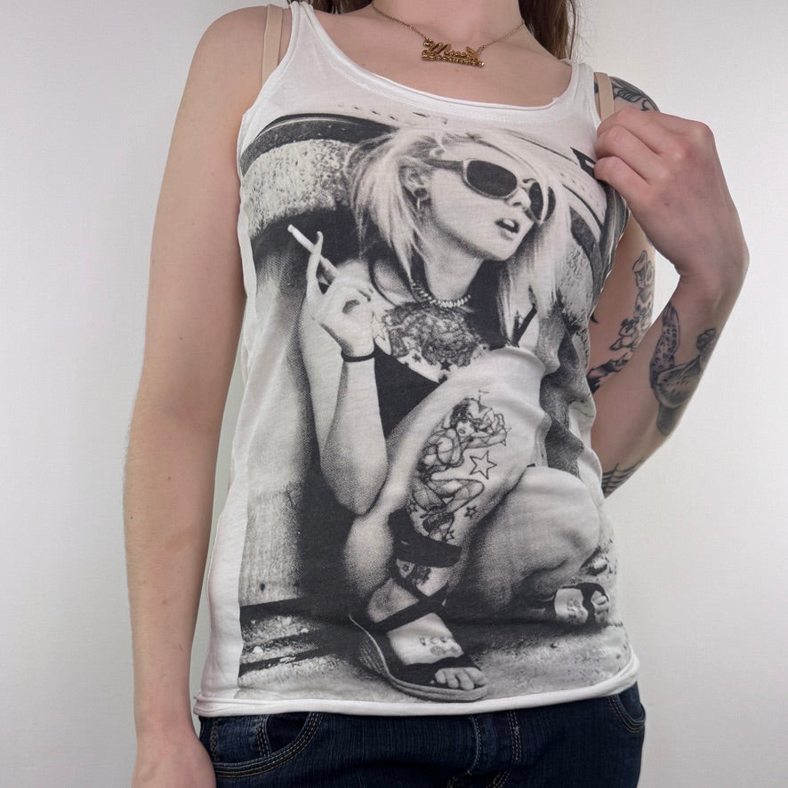 Graphic print woman tank top