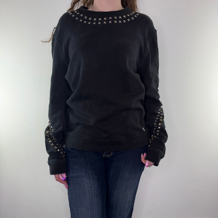 Versace Collection sweatshirt embellished metal cross