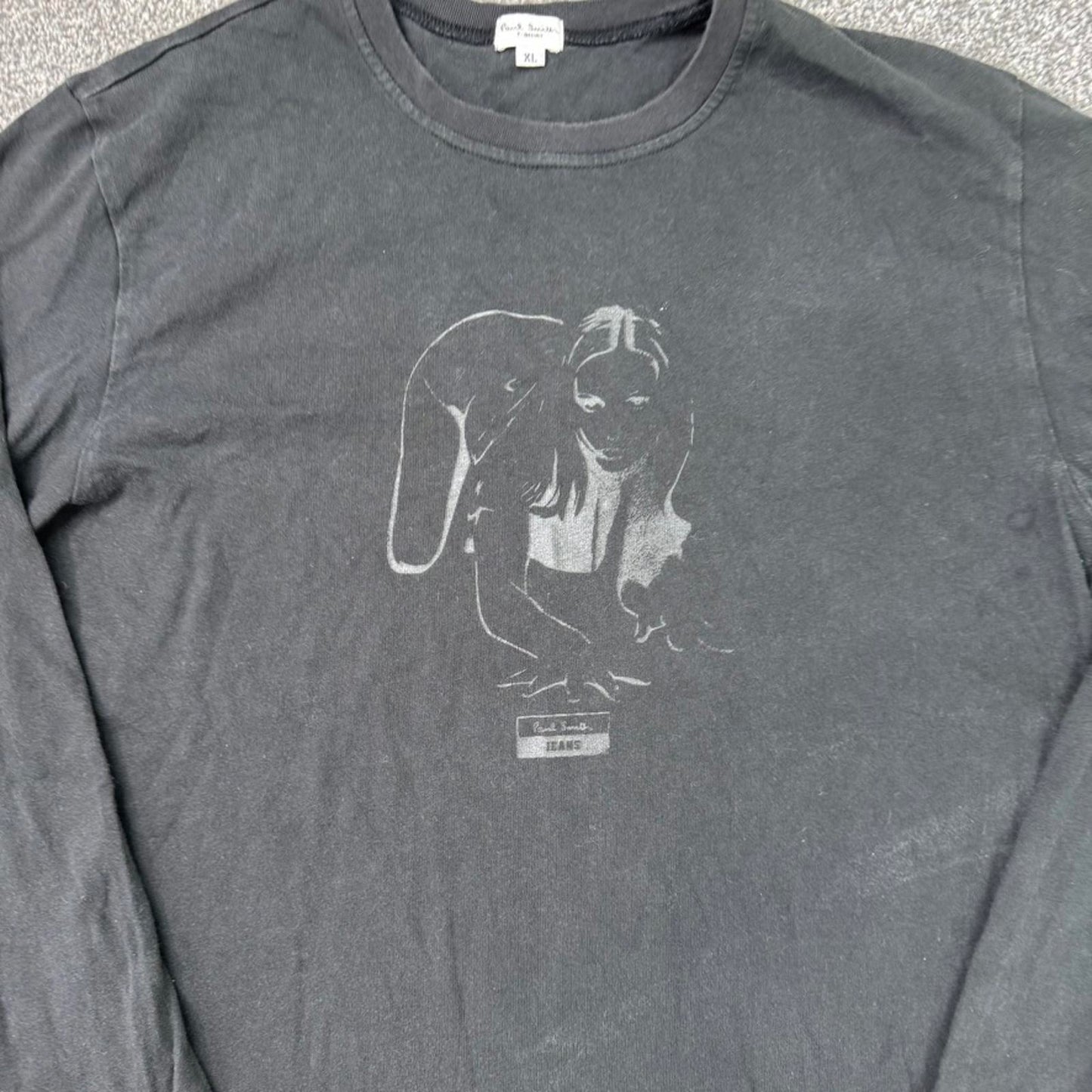 Y2K vintage Paul Smith woman model graphic print long sleeve top