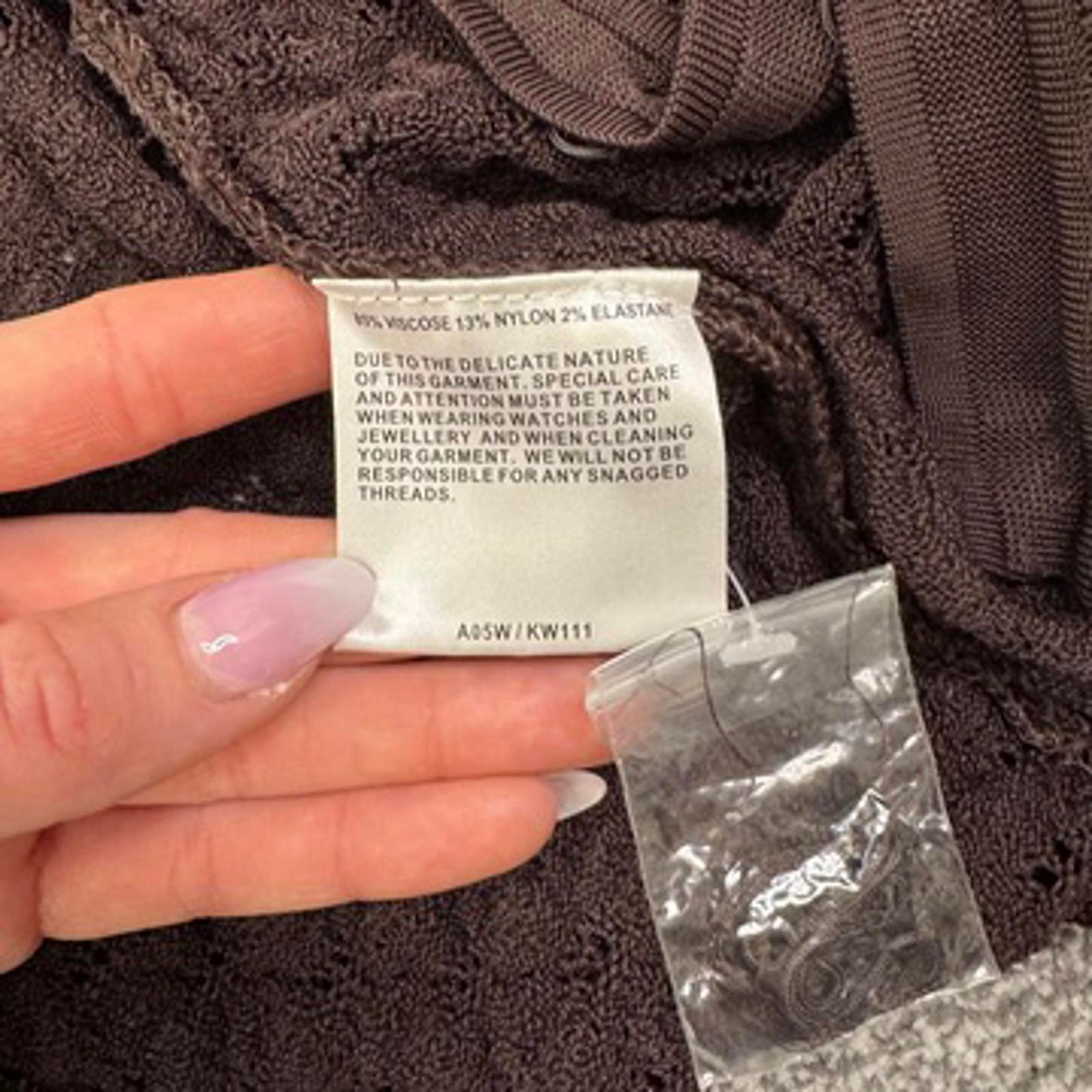 Y2K vintage Karen Millen fine knit cardigan 3/4 sleeve hook and eye frill fitted