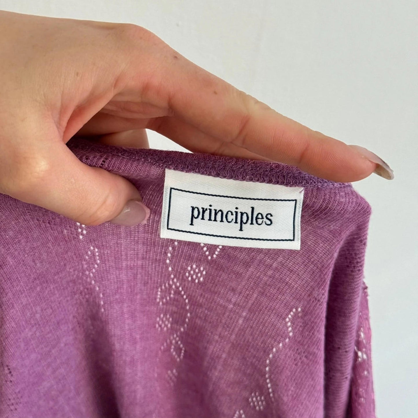 Y2K vintage fine knit button up lace trim long sleeve cardigan v neck fitted