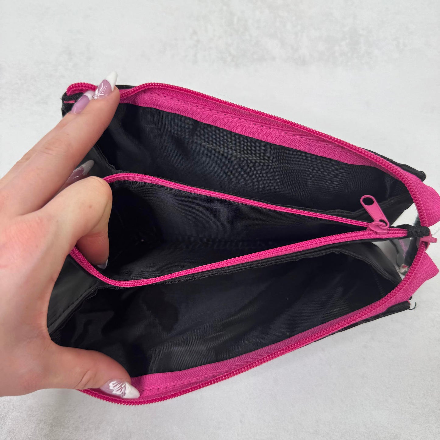 Vintage Hello Kitty Sanrio pencil case / makeup bag star heart charm bow