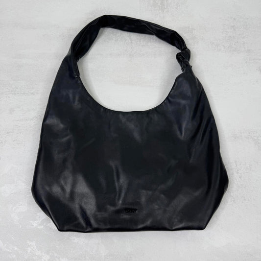 DKNY shoulder bag faux leather slouchy large black
