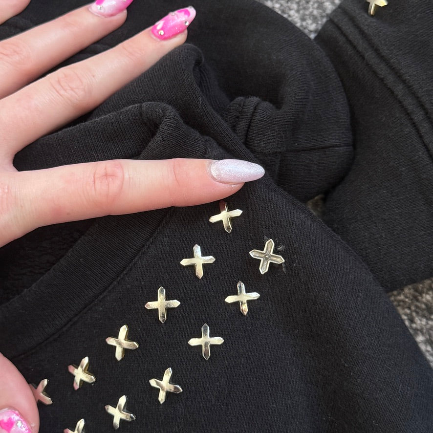 Versace Collection sweatshirt embellished metal cross