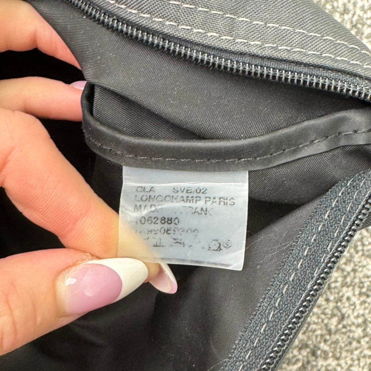 Longchamp large shoulder bag navy brown shopper