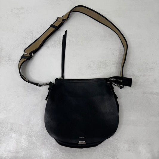 AllSaints Captain Darcy crossbody bag genuine leather circle small canvas zipper