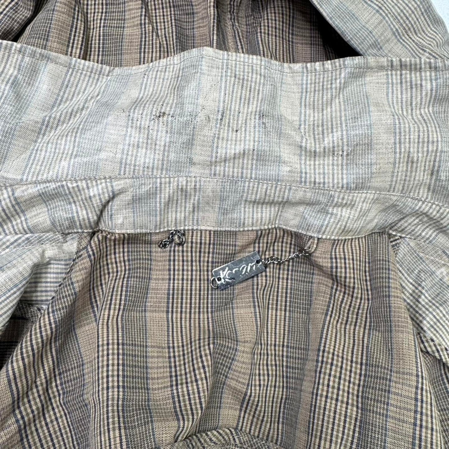 Y2K vintage Koan tartan trench jacket coat lightweight with belt/ hood archive