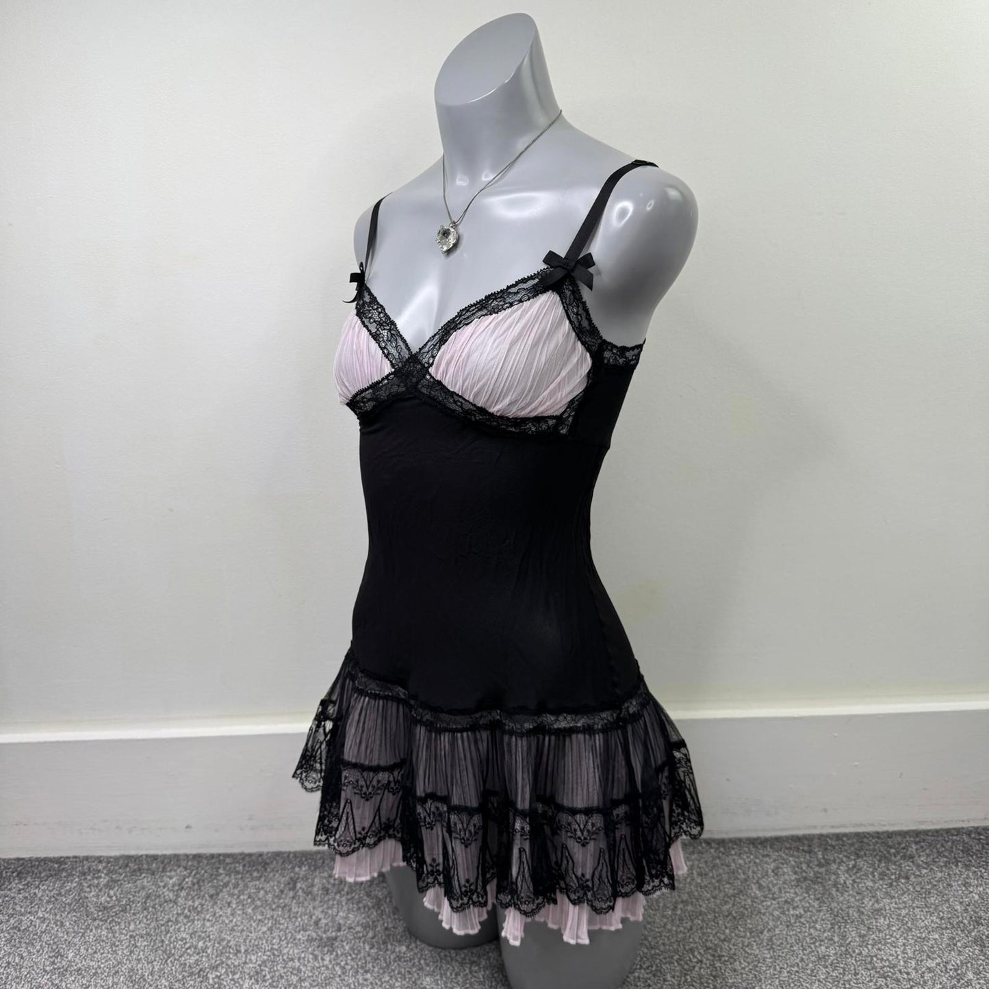 Agent Provocateur Classic Fifi silk blend chemise babydoll dress mini ruffle