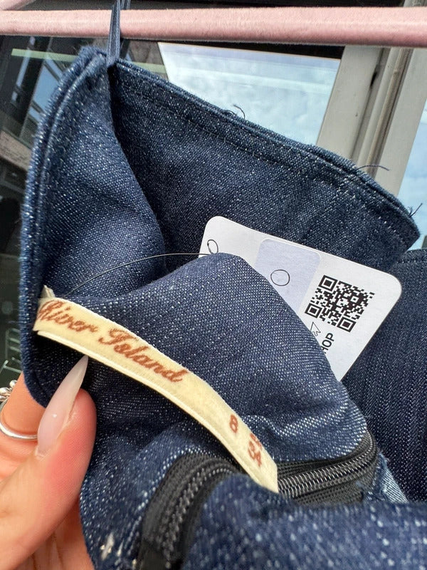 Vintage 2000s strapless denim mini dress