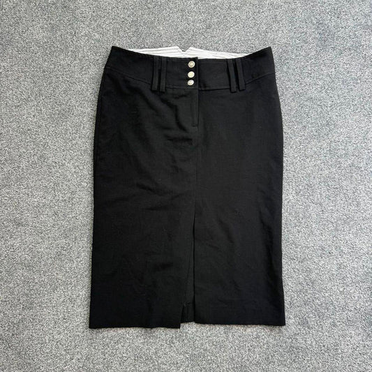 Y2K vintage River Island low rise office buckle formal pencil midi skirt fitted