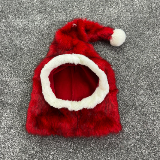 Y2K vintage santa faux fur Christmas balaclava hat