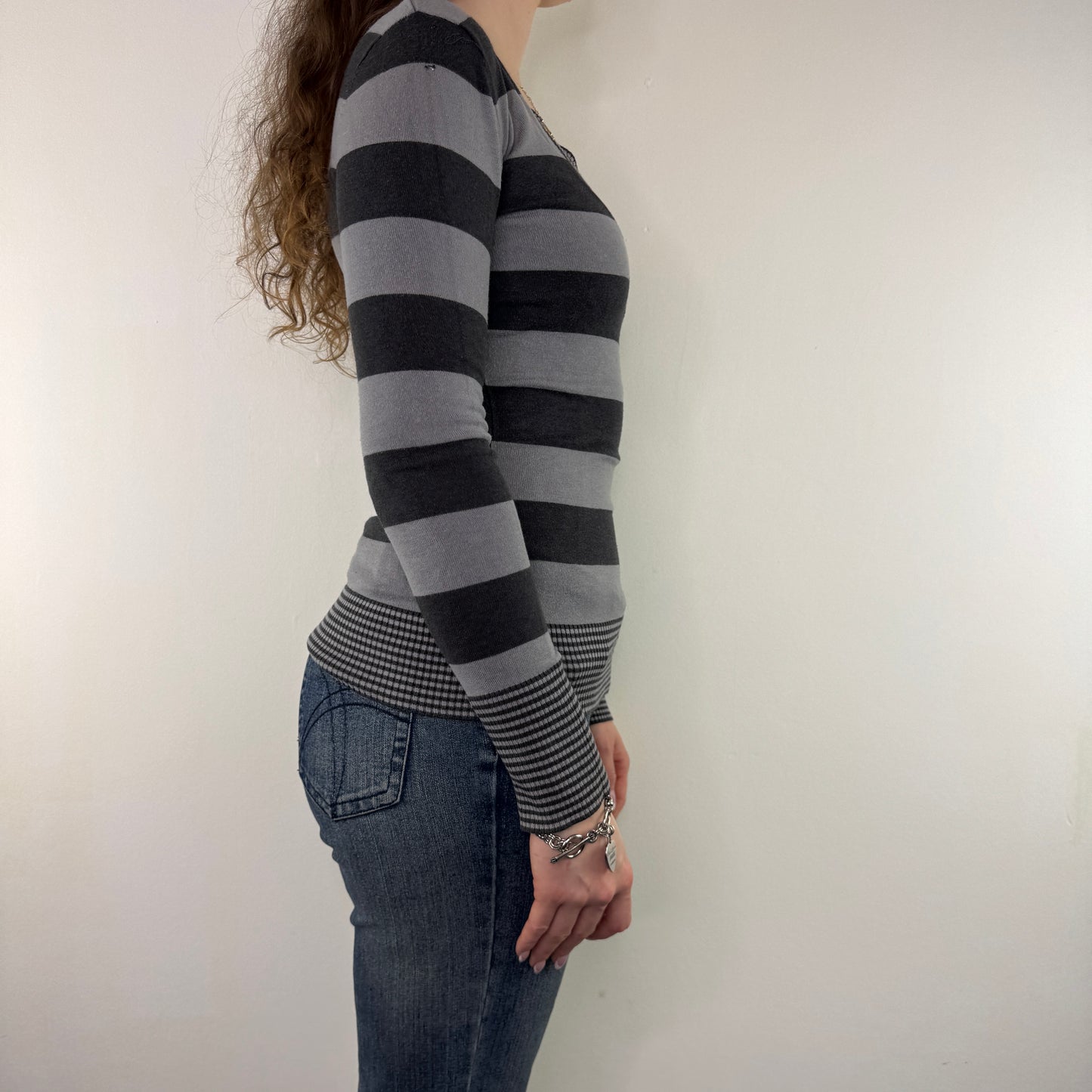 Y2K vintage Jane Norman striped fine knit jumper