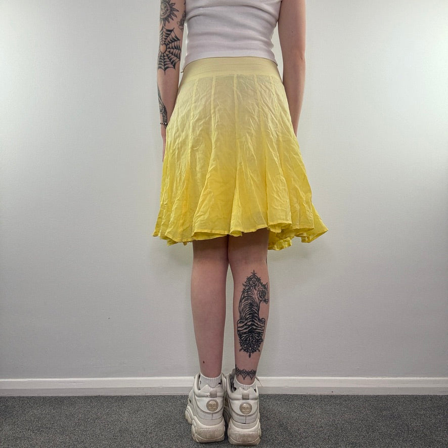 Y2K summer ombre floaty midi skirt