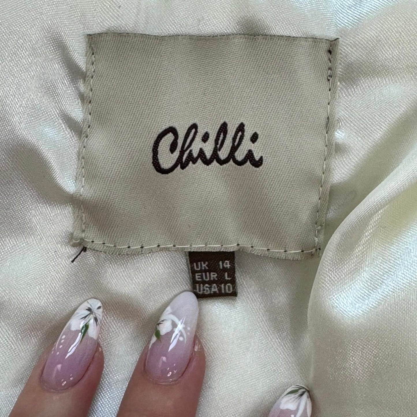 Y2K vintage Chilli Pepper zip up faux fur jacket sleeveless gilet cream shaggy