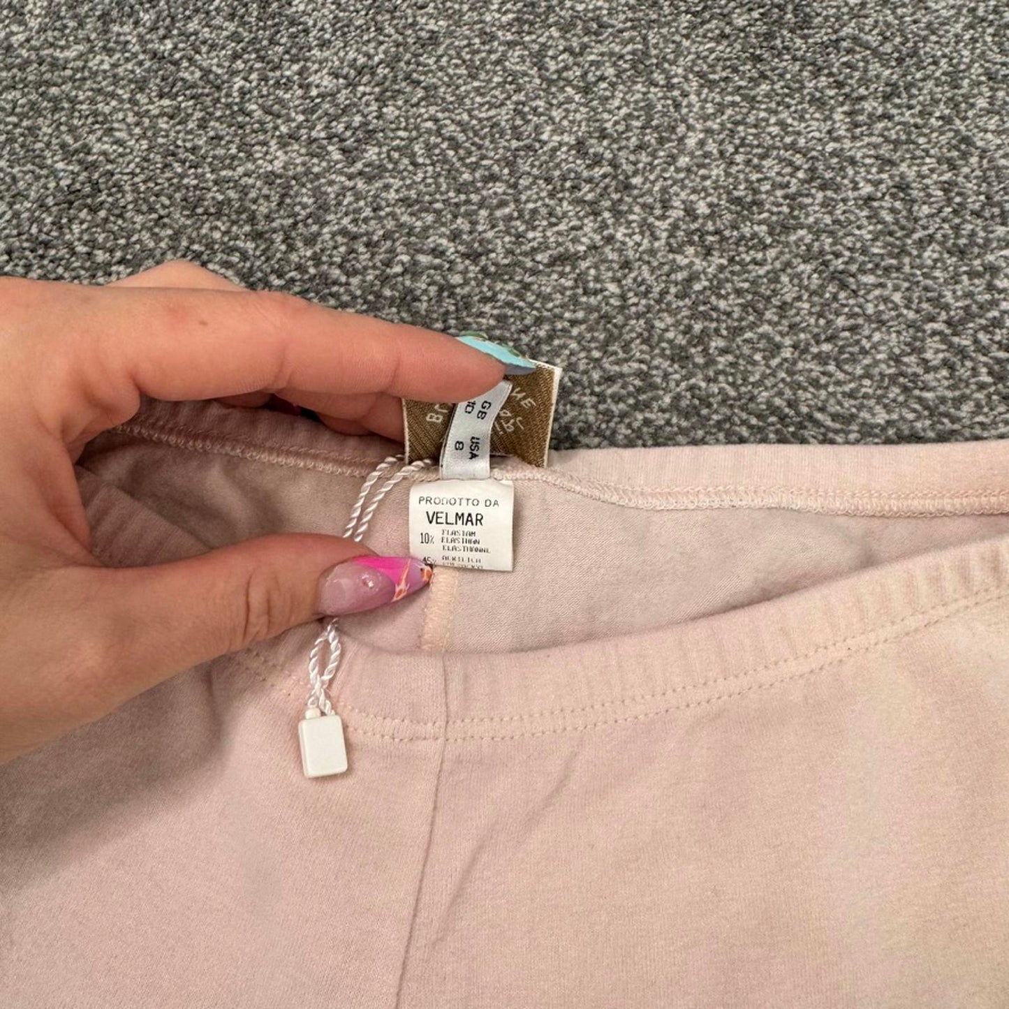 Y2K vintage Blugirl Blumarine low rise velour flared trousers rhinestone heart